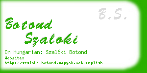 botond szaloki business card