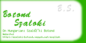 botond szaloki business card